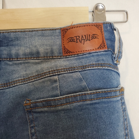 Raw 7 Original Junior's Skinny Blue Jeans Size 5 - Picture 5 of 12